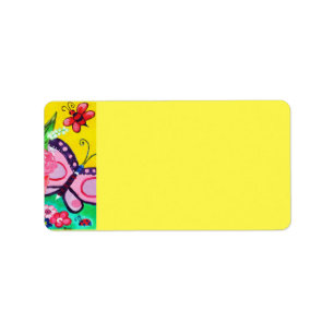 Butterflies & Ladybugs Address Label