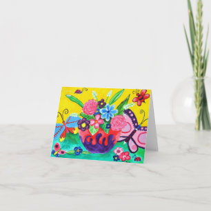 Butterflies & Ladybugs Note Card