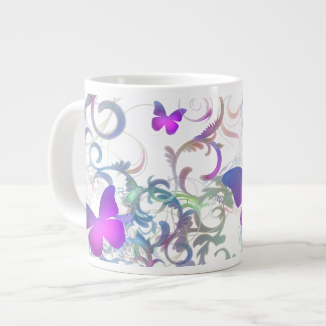 Butterflies Large Coffee Mug (Front Left)