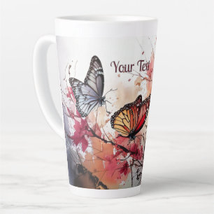 Butterflies Latte Mug