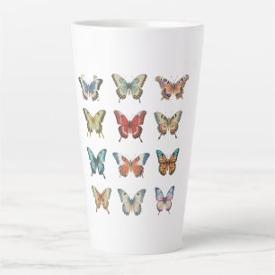  Butterflies Latte Mug   Cute Nature Lover Gift