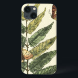 Butterflies & Leaves with Black Frame iPhone 13 Case<br><div class="desc">Butterflies flutter through the air,  landing on leaves in this botanical scene by Megan Meagher. A black frame contains the action. Put this peaceful painting on your wall today!</div>