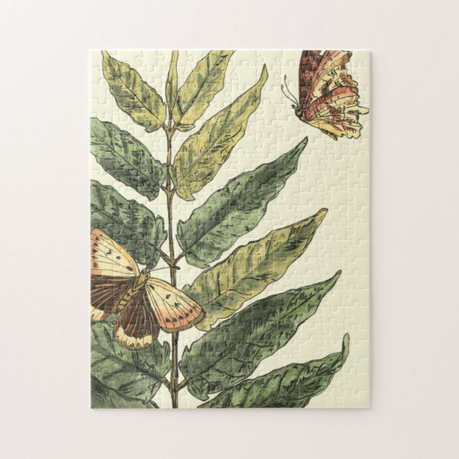 Butterflies & Leaves with Black Frame Jigsaw Puzzle (Vertical)