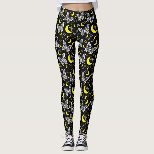 Butterflies & Moons Leggings (Front)
