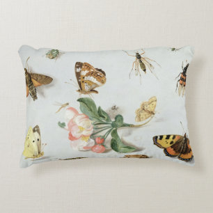 Butterflies, moths and other insects accent pillow