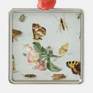 Butterflies, moths and other insects metal ornament