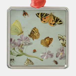 Butterflies, moths and other insects metal ornament