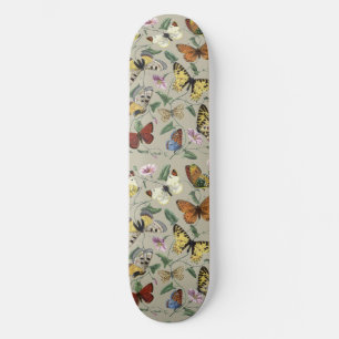 Butterflies & Moths Nature Illustration Collection Skateboard