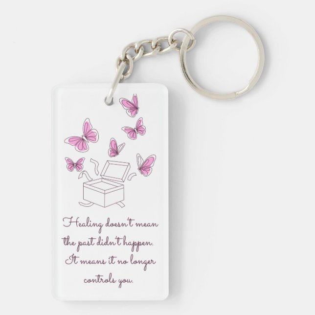 Butterflies of Healing Keychain (Back)