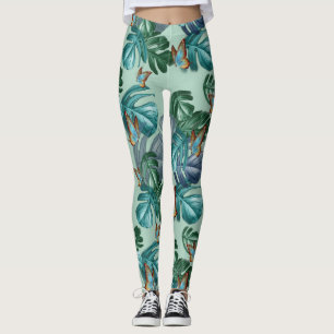 Butterflies of Paradise/Tropical Turquoise Splash Leggings