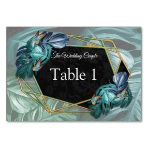 Butterflies of Paradise/Tropical Turquoise Splash Table Number