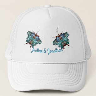 Butterflies of Paradise/Tropical Turquoise Splash Trucker Hat