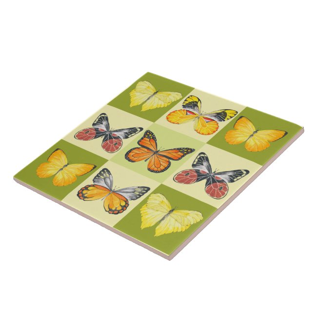 Butterflies on a Ceramic Tile (A) (Side)