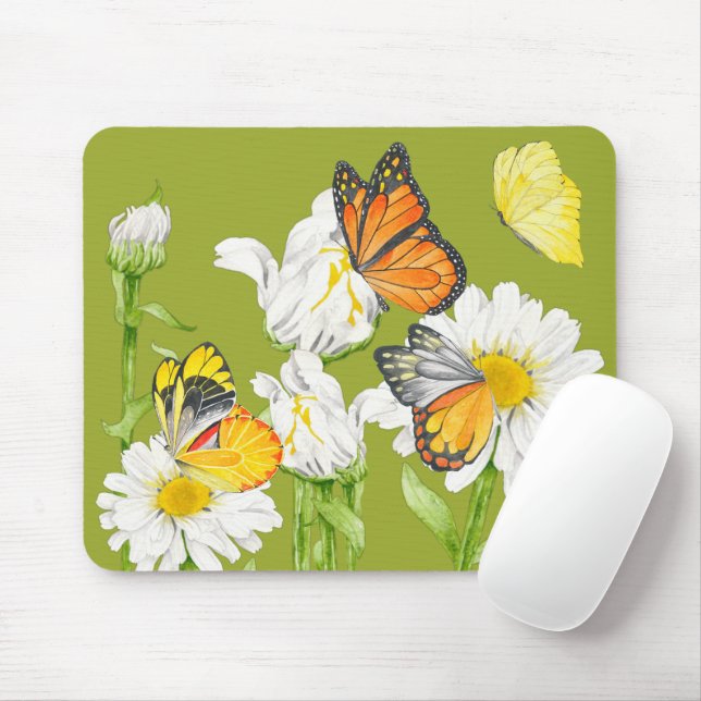 Butterflies on a Mouse Pad (A) (With Mouse)