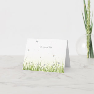 Butterflies on a Sunny Day Pretty Personalized Note Card