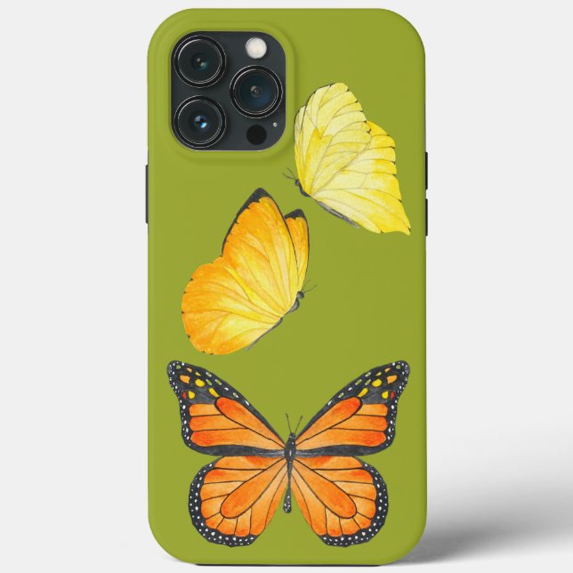 Butterflies on an iPhone Case (A) (Back)