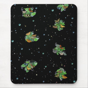 Butterflies on Leaves Mouse Pad
