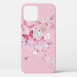 Butterflies On Polka Dots iPhone 12 Case