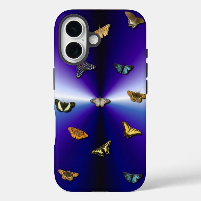 Butterflies on purple rainbow Case-Mate iPhone case (Back)