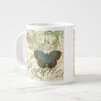 Butterflies on Sheet Music with Floral Design