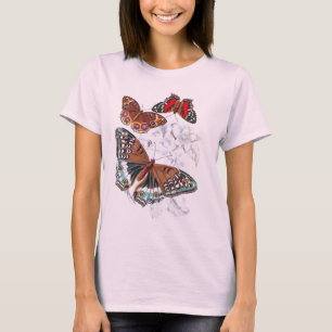 Butterflies - Orange and Brown T-Shirt