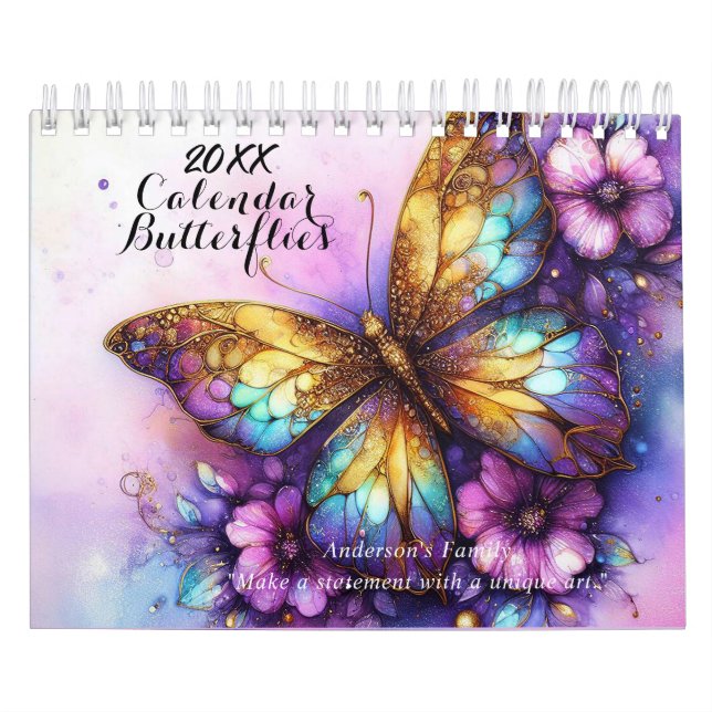 Butterflies Painting Calendar (Cover)