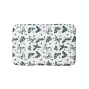 Butterflies Pattern Bath Mat
