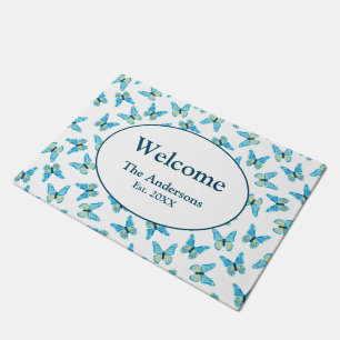 Butterflies Pattern Custom Colours Graphic Doormat