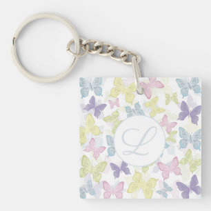 Butterflies Photo Square (double-sided) Keychain