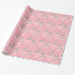 Butterflies pink wedding favour thank you wrap wrapping paper<br><div class="desc">Pretty wedding gift wrap paper ideal for wrapping your special wedding favour gifts to show your gratitude to your bridesmaids or other wedding assistants. Personalize with your choice of title and name currently reads Thank you Bridesmaid Victoria. Perfect for butterfly house or garden weddings. Gift wrap features a beautiful inked...</div>