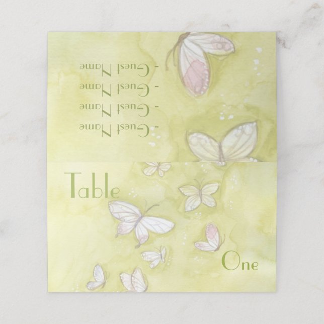 Butterflies Place Card (Outside Unfolded)