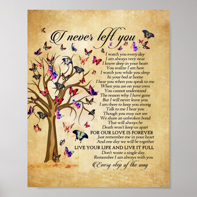 Butterflies & Poem Printing Poster Paper  (Matte) (Front)