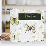 Butterflies & Polka Dots Family Recipes Binder<br><div class="desc">This simple and quaint design adds style and grace to your kitchen, with its white, black, soft yellow, and other pastels, butterflies and polka dots pattern. Gather your favourite family recipes and add your family memories to make this a cherished keepsake. Add a name to personalize it. Makes a great...</div>