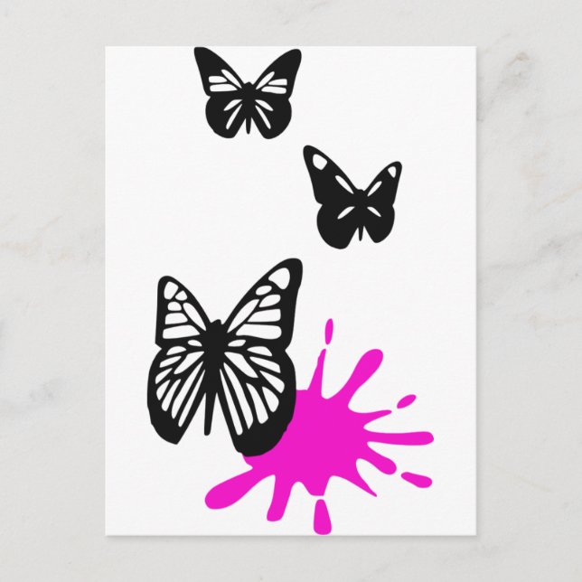 Butterflies Postcard (Front)