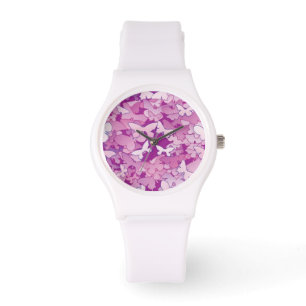 Butterflies, purple, lavender, pink watch