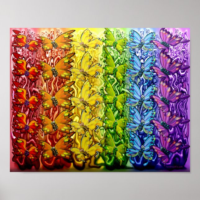 Butterflies Rainbow Poster (Front)