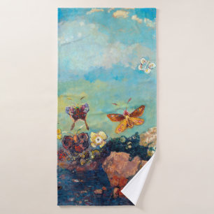 Butterflies, Redon Bath Towel