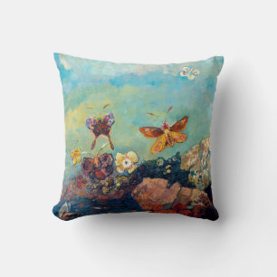 Butterflies, Redon Throw Pillow