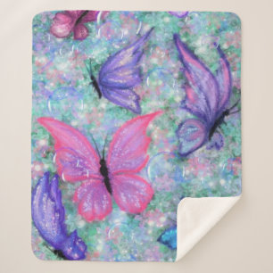 Butterflies Sherpa Blankets