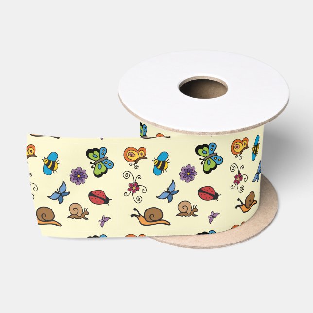 Butterflies Snails Insects Thunder_Cove Satin Ribbon (Spool)