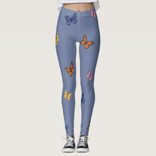  Butterflies Soft Blue  Leggings