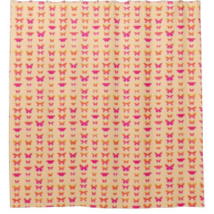 Butterflies, soft orange, coral pink, gold