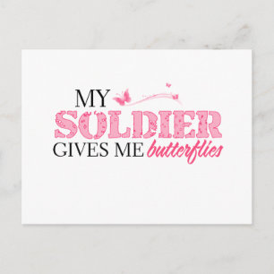 Butterflies Soldier Postcard