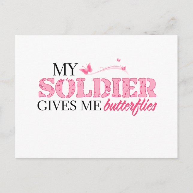 Butterflies Soldier Postcard (Front)