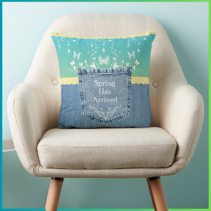 Butterflies Spring Decorative Throw Pillow