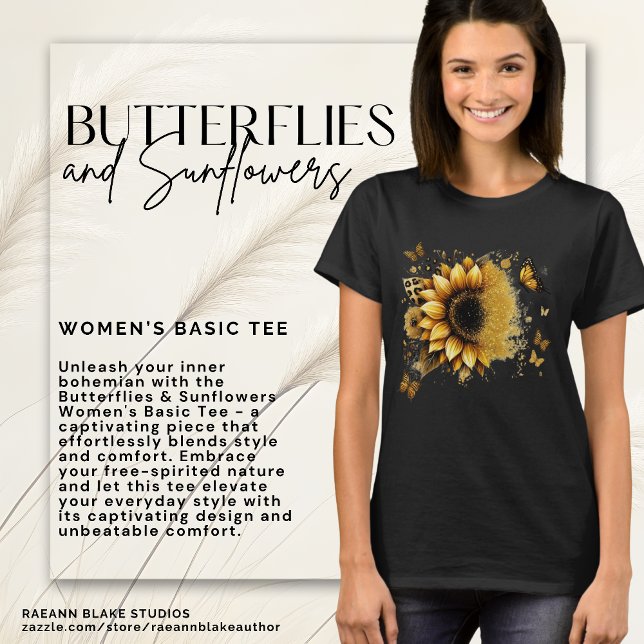 Butterflies & Sunflowers Women's Basic Tee (Creator Uploaded)
