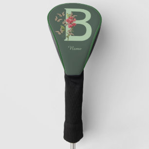 Butterflies Sweet Pea Monogram Initial B Name Golf Head Cover