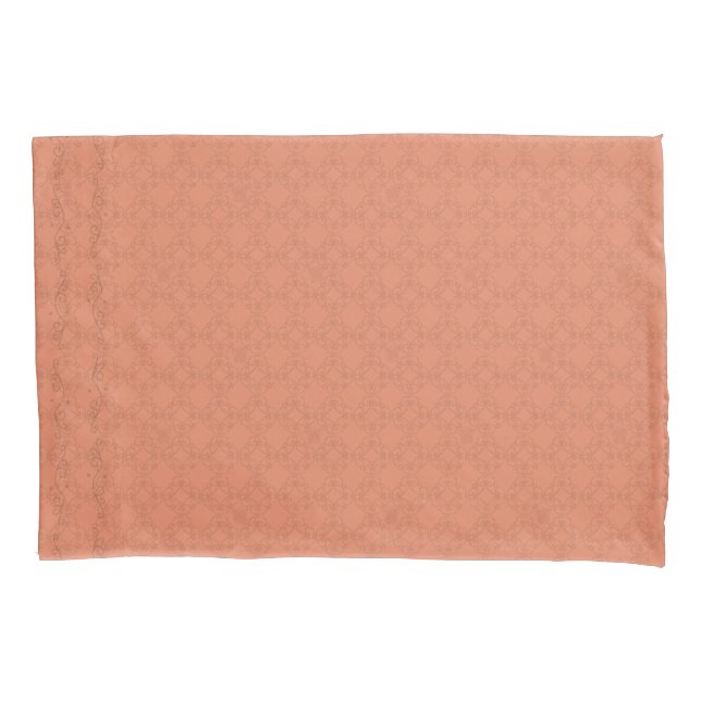 Butterflies & Swirl Designs orange Pillow Case Set (Front-Left)