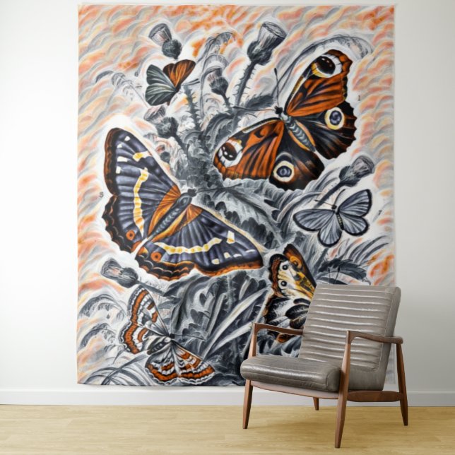 Butterflies Tapestry (In Situ)