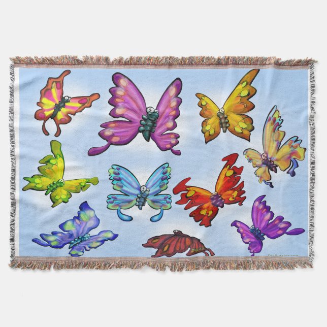 Butterflies Throw Blanket (Front)